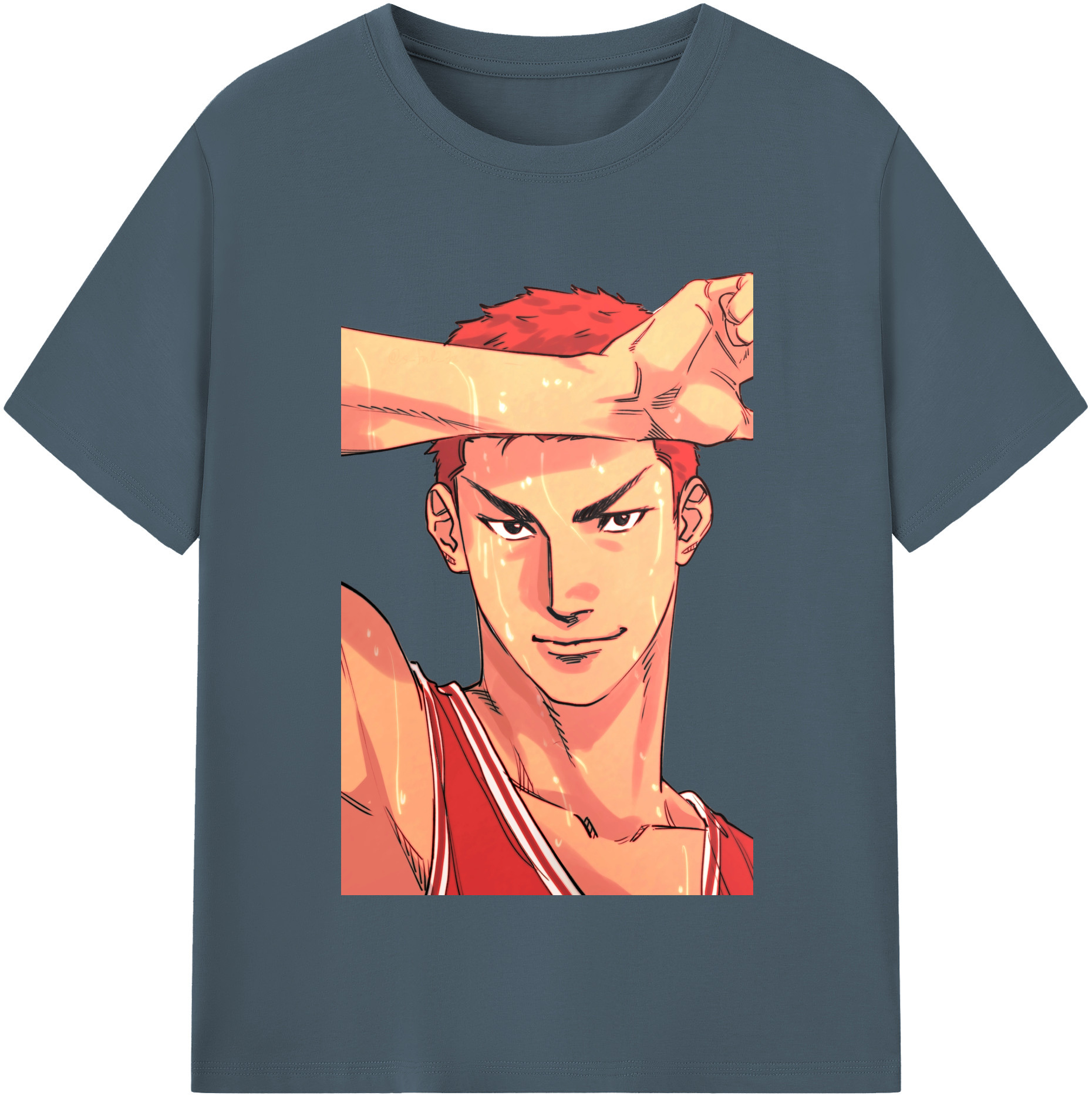 SLAM DUNK／スラムダンク 綿100％半袖Tシャツ（フロントプリント）